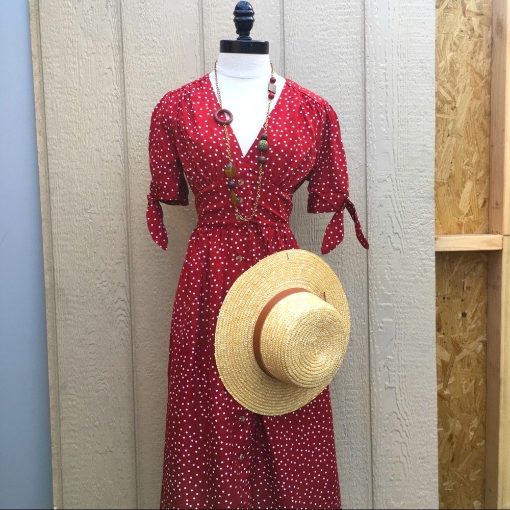 Red Retro-polkadot Dress